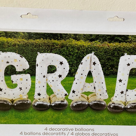 Airloonz Diffused Gold Ombre Grad Balloon Phrase, 40in Letters Graduation - Grad - Picture 1 of 6